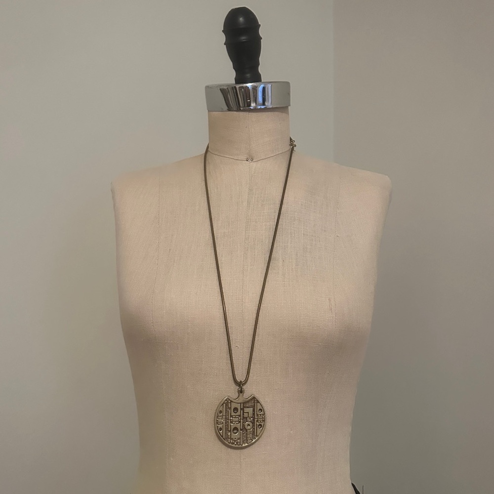 Vintage Brass necklace Pendant